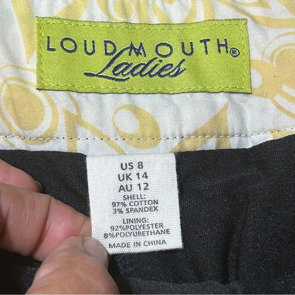 Loudmouth Ladies Skort Happy Hour Cocktails Golf Pickleball Tennis Black Multi 8 - Picture 9 of 15